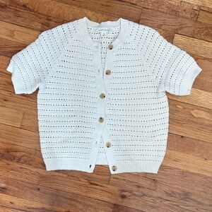 Treasure & Bond White Short Sleeve Sweater